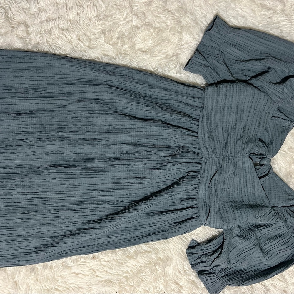 Blue Ruched Dress - Picture 3 of 3